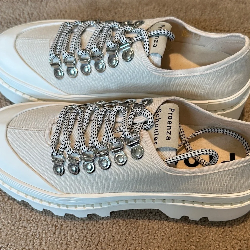 🐼Proenza Schouler City Lug Shoes In White - Size 39 - NWT🐼 - Picture 4 of 8